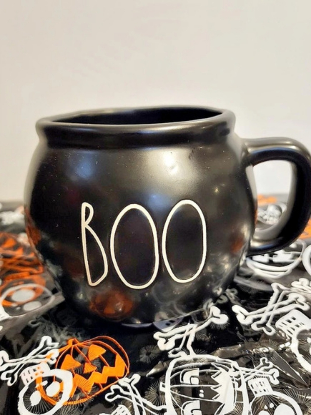 Rae Dunn Halloween BOO Cauldron Mug